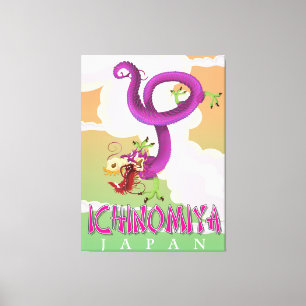 Toile Ichinomiya Japon poster de vacances vintage.