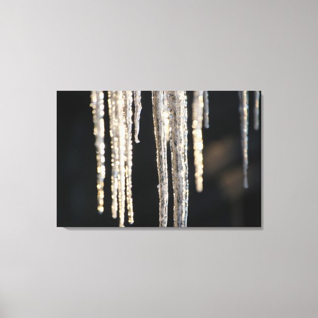 Toile Icicules au soleil couchant (Recto)