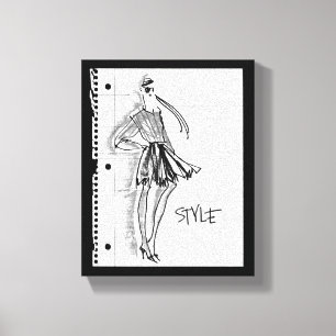 Toile Icône de style d'Apple sauvage   - croquis modern