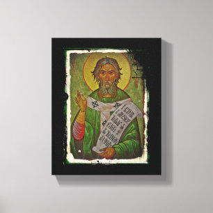 Toile Icône Saint Patrick sur Vert