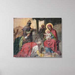 Toile Icônerie orthodoxe serbe à l'église de Valjevo. -