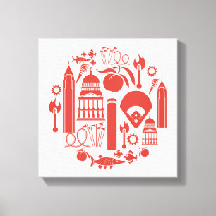 Toile Icônes d'Atlanta la Géorgie