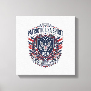 Toile Icônes et symboles du bouclier de liberté patrioti
