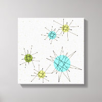 Iconique Starbursts Emballé Canvas