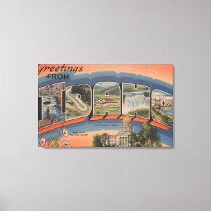 Toile Idaho (Capitale Nationale/Fleur) - Grande Lettre