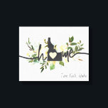 Toile Idaho State Personnalisé Votre Maison Ville Rustiq<br><div class="desc">Idaho State A Personnalisé Votre Ville D'Accueil Design Floral Rustique. Avec de jolies fleurs jaunes et blanches crème d'aquarelle, des traits de pinceau de peinture, une forme de coeur mignonne, une texture chic en bois blanc et une police de caractères brossée tendance. Fait un grand cadeau pour toute personne de...</div>