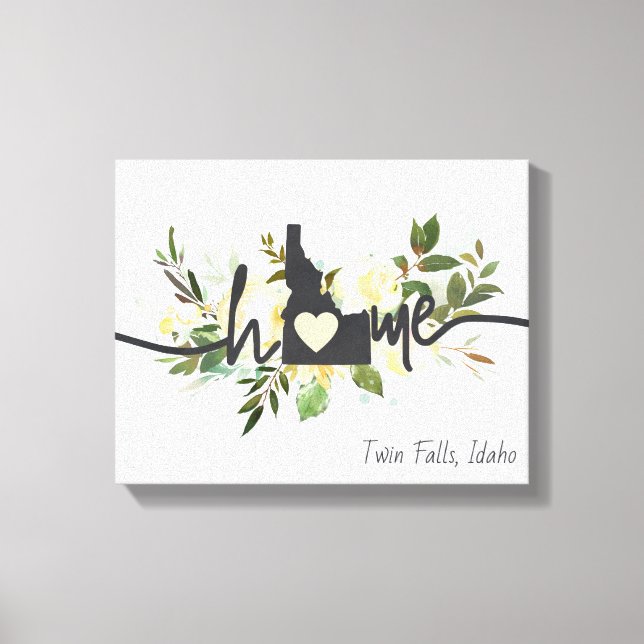 Toile Idaho State Personnalisé Votre Maison Ville Rustiq (Recto)