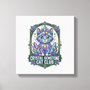 Toile Idée Cadeau Chat Maman Pierre Précieuse Cristal - 