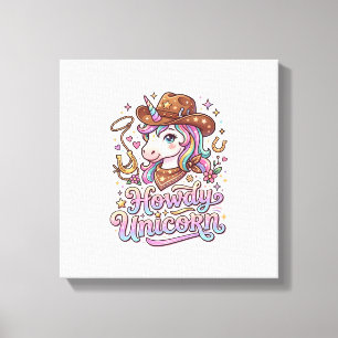 Toile Idée cadeau licorne Howdy licorne Autocollant et T