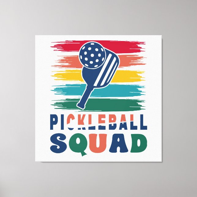 Toile Idée cadeau pour joueurs de pickleball (Recto)