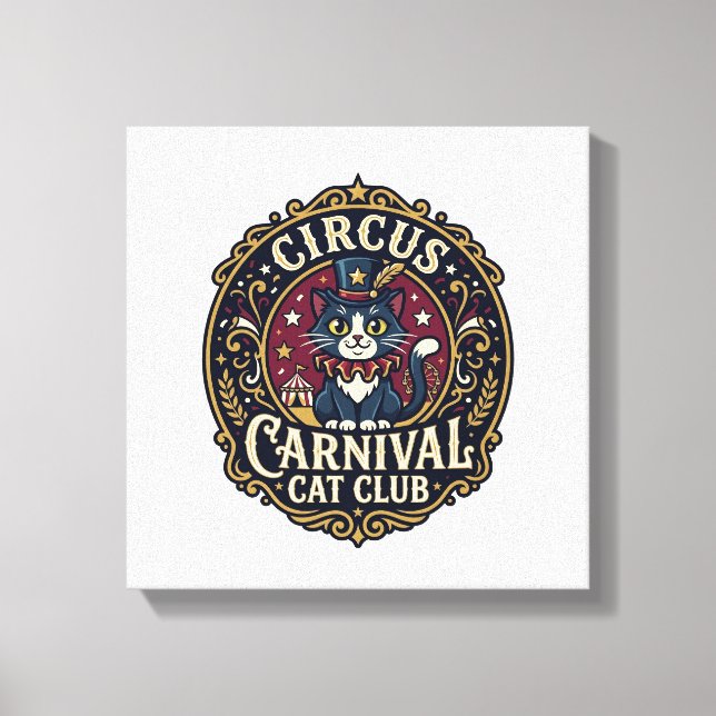 Toile Idée cadeau pour papa de chat de carnaval du cirqu (Recto)