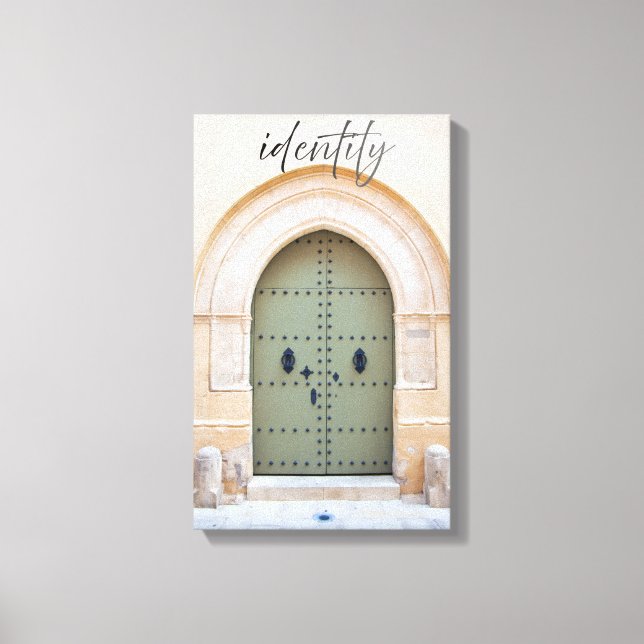 Toile Identité à travers la porte marocaine (Recto)