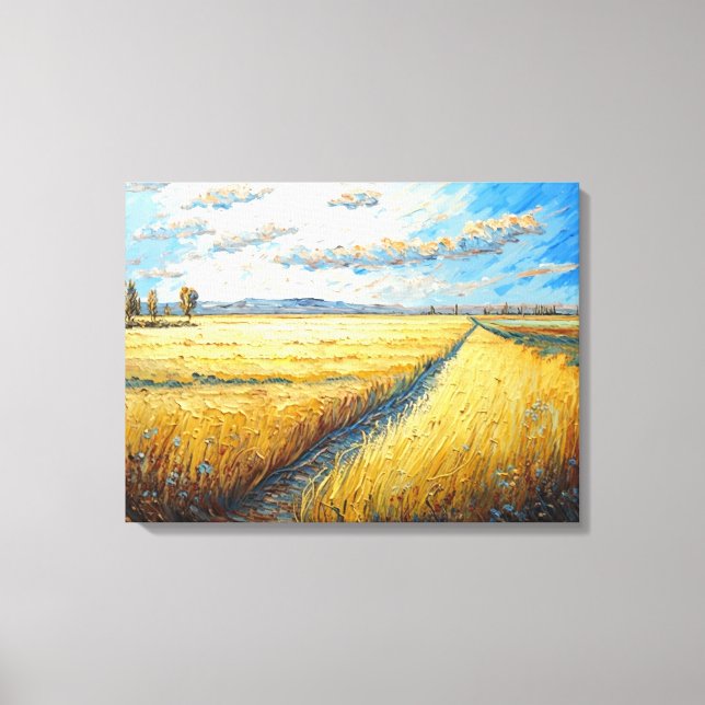 Toile Idyllic Golden Blé Fields Meadow (Recto)