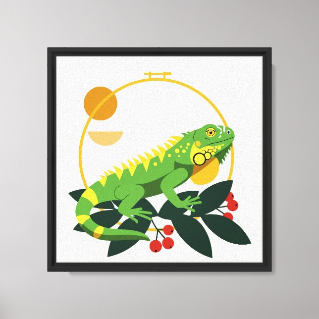 Toile Iguane vert (Recto)