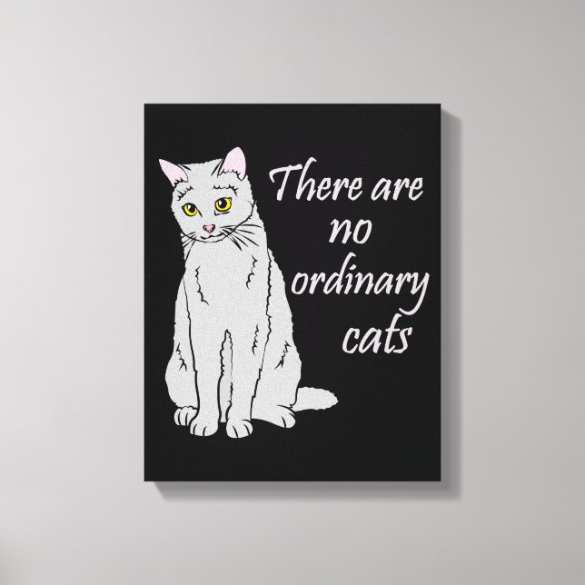 Toile Il N'Y A Pas De Chats Ordinaires - Chat Gris (Recto)