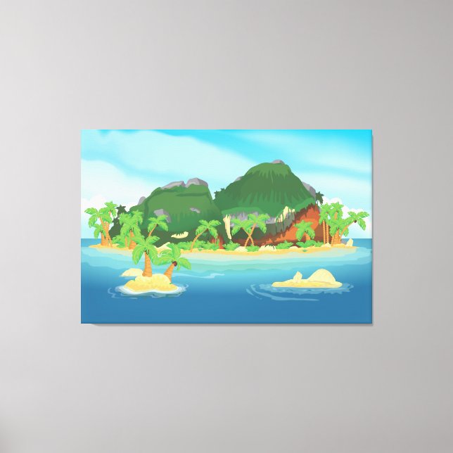 Toile Île au trésor tropical (Recto)
