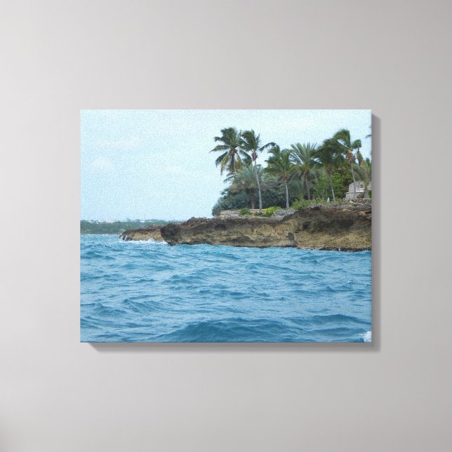 Toile ÎLE CARRIBEAN #1 SUR CANVAS 20 "x 16" (Recto)