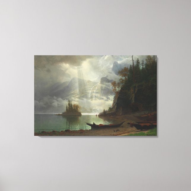 Toile Île dans le lac (huile sur toile) (Recto)