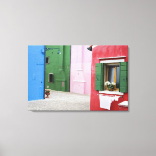 Toile Île de Burano, Burano, Italie. Burano coloré 2
