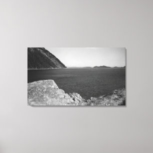 Toile Île de Lummi, WA - vue des roches de Lummi