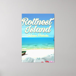 Toile Île de Rottnest Australie affiche de voyage océan