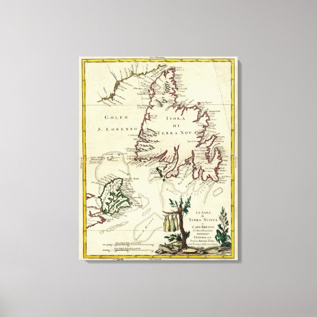 Toile Île du Cap-Breton, Terre-Neuve (Recto)
