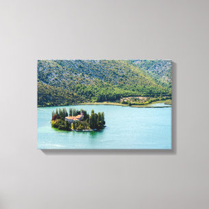 Toile Île du monastère de Visovac dans le parc national