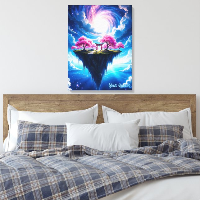 Toile Île flottante Art Sakura (Insitu(Chambre))