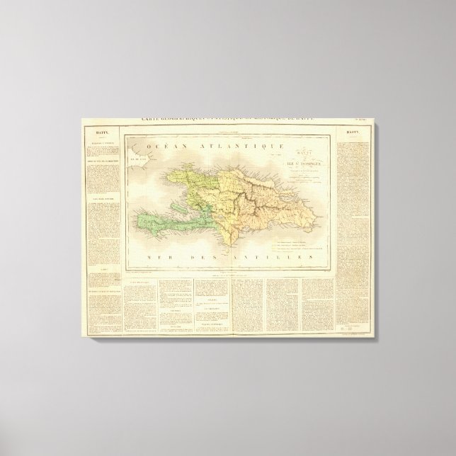 Toile Île Saint-Domingue ou Haïti (Recto)