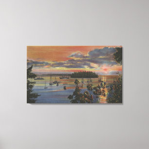 Toile Îles du fleuve Columbia inférieur chez Sunsetand