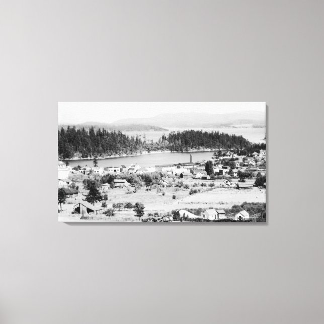 Toile Îles San Juan, WashingtonVue aérienne de (Recto)