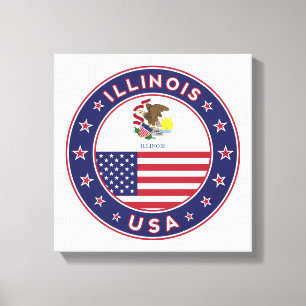Toile Illinois, États-Unis, Illinois toile, affiche