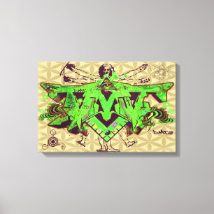 TOILE ILLUMINATI DMT GRAFFITI CANVAS FLEURS DE VIE