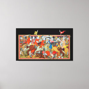 Toile Illumination unique de manuscrit de bataille