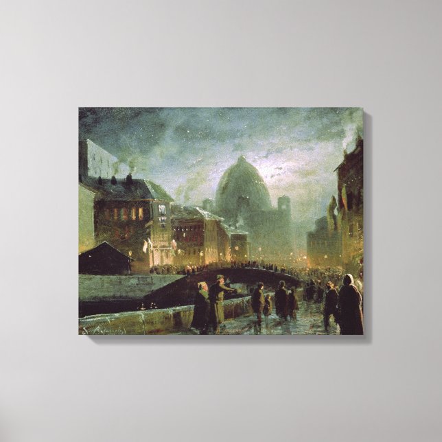Toile Illuminations à Saint-Pétersbourg, 1869 (Recto)
