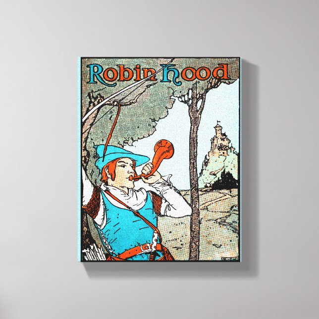 Toile Illustration Antique de Robin des Bois et ses Joye (Recto)