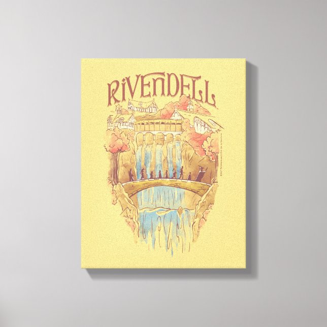 Toile Illustration aquarelle de la Communauté de RIVENDE (Recto)