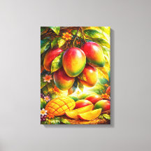 Illustration artistique de verger de manguiers
