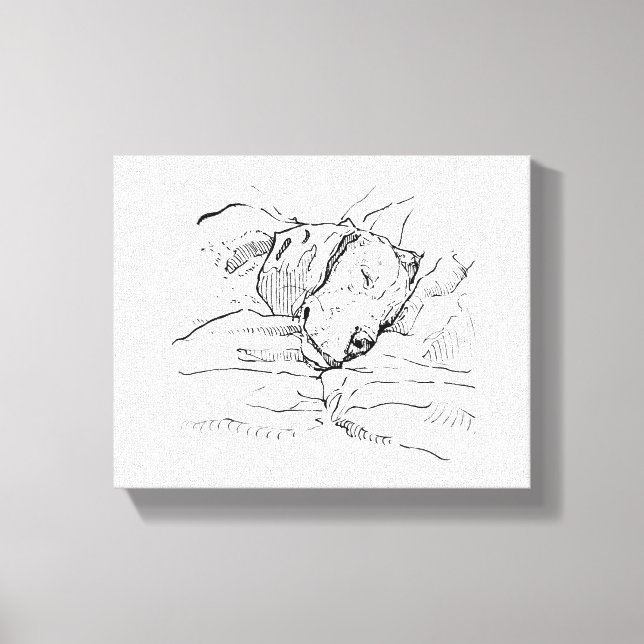Toile Illustration d'amour pour le chien Beagle  (Recto)