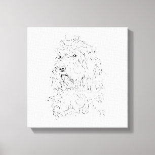 Toile Illustration de chien, Cockapoo d'art mural