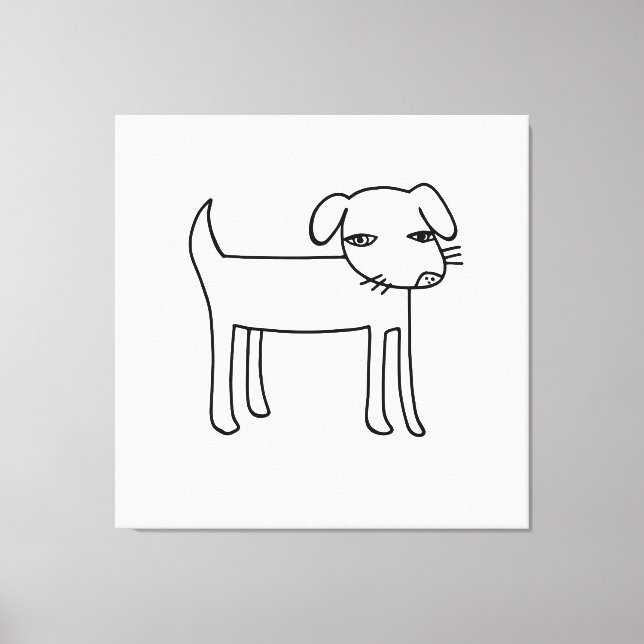 Toile illustration de chien moderne (Recto)