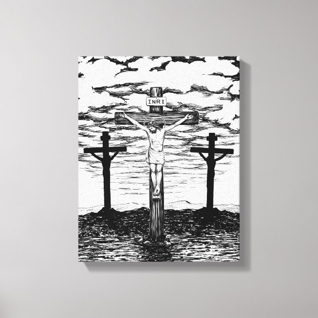 Toile Illustration de Crucifixion par Amanda Diehl (Recto)