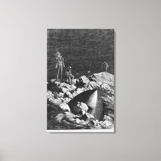 Toile Illustration de 'De la Terre à la Lune' (Recto)