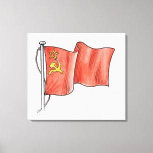 Toile Illustration de drapeau soviétique