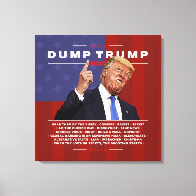 Toile Illustration de Dump Trump 2020 (Recto)