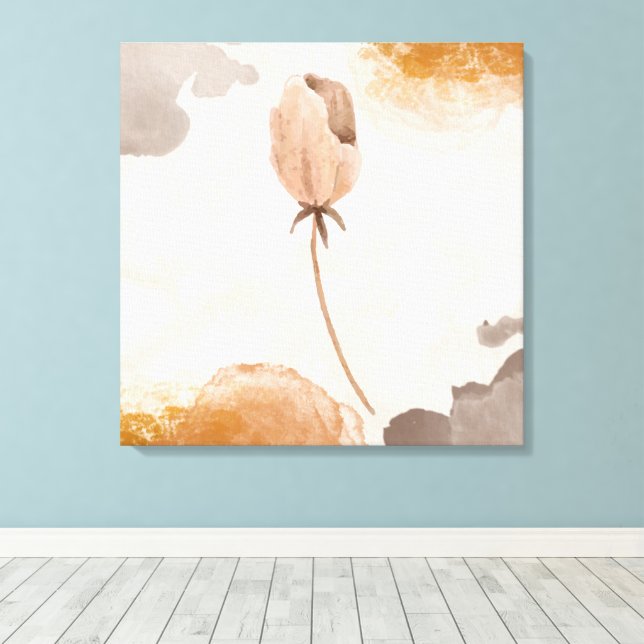 Toile Illustration de fleur à l'aquarelle délicate (Insitu (Plancher de Bois))
