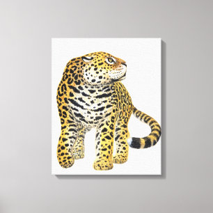 Toile Illustration de Jaguar avec la tête dans le profi