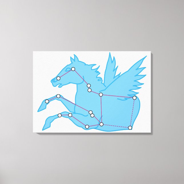 Toile Illustration de la constellation Pegasus (Recto)
