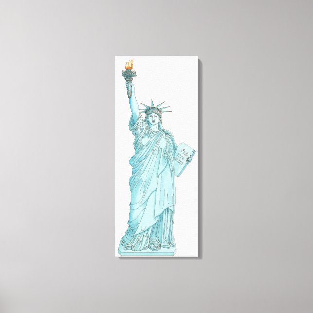 Toile Illustration de la statue de la liberté (Recto)
