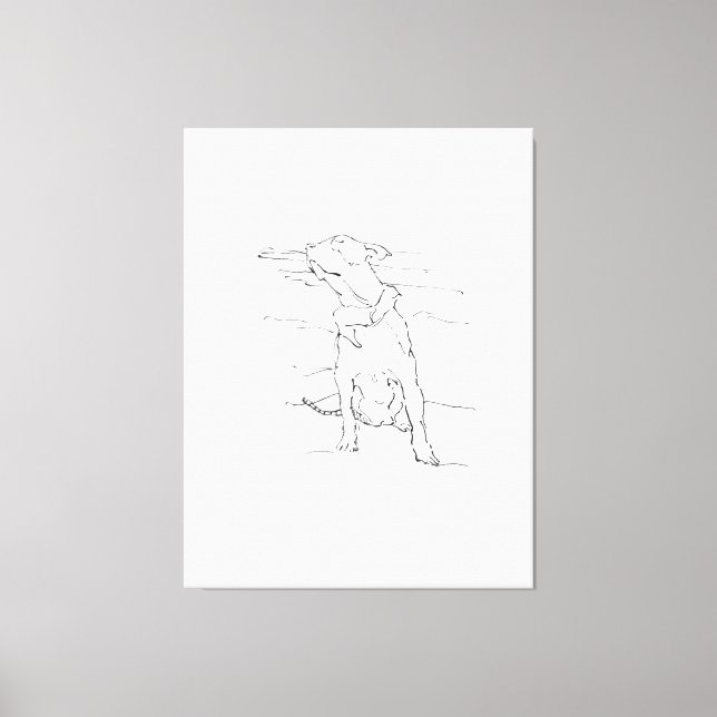 Toile Illustration de l'Am Staffordshire Terrier (Recto)